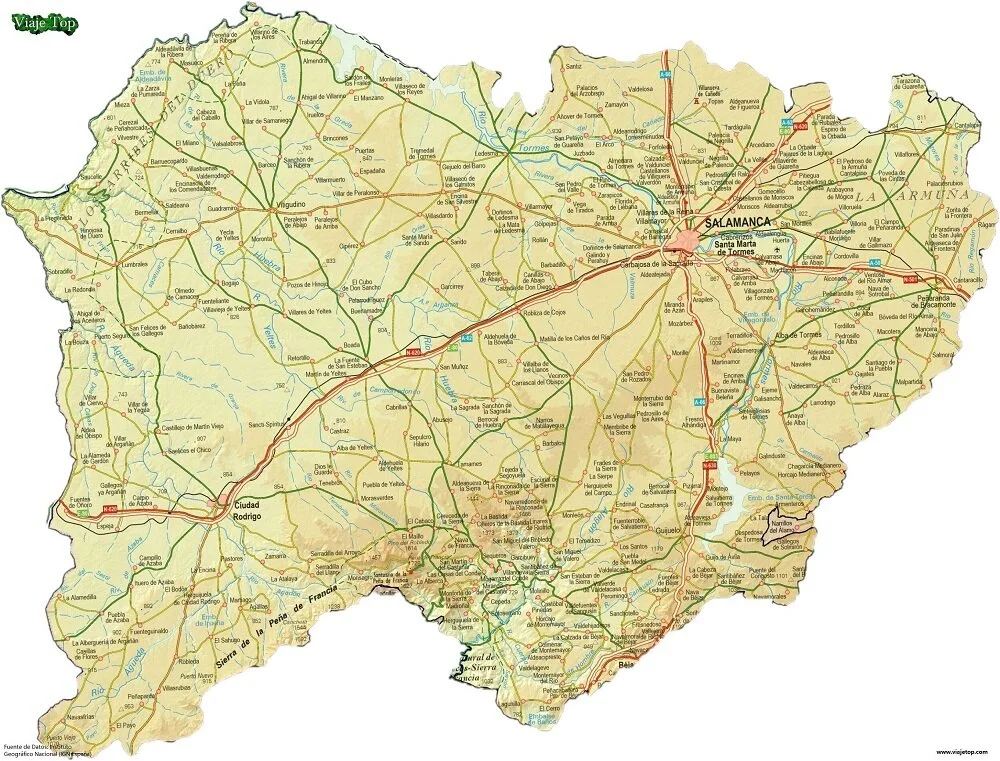 Mapa Provincia de Salamanca