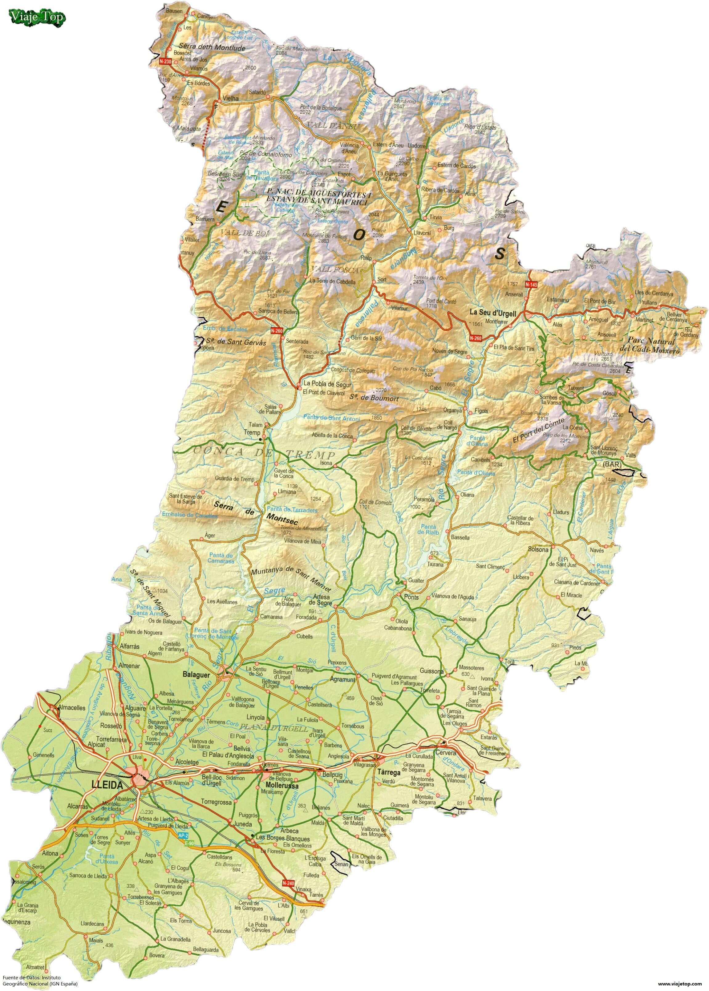 Mapa Provincia de Lleida